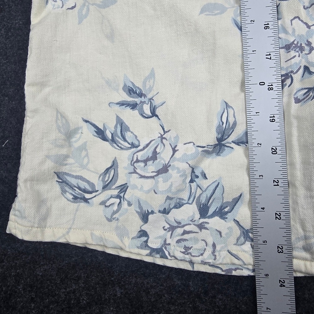 Vtg Eddie Bauer Men's White Blue Floral Camp Shirt Single Needle USA Size S - Picture 5 of 7